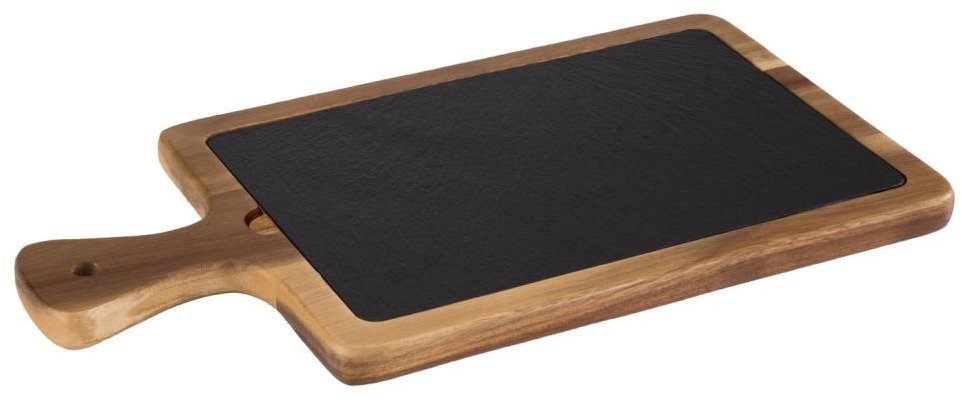 APS Servírovacia doska 24 × 18 cm, drevo/bridlica