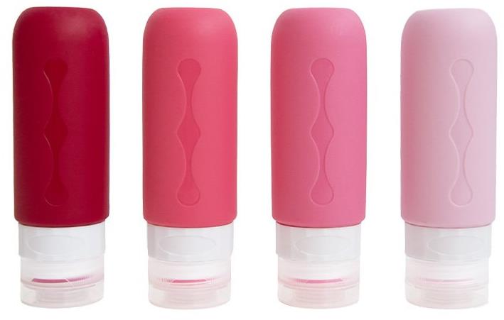 Kufryplus Cestovné silikónové fľaštičky 90 ml XND12, súprava 4 ks