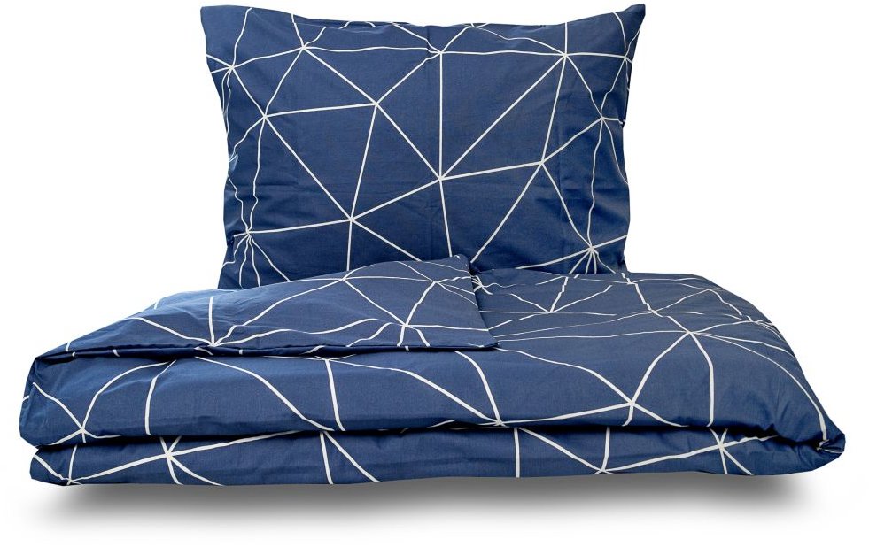 Kvalitex Obliečky Nordic Collection 1 + 2, 240 × 200, 70 × 90 cm Grid modré