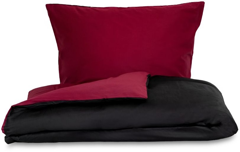 Kvalitex Saténové francúzske obliečky LUXURY COLLECTION, 220 × 200, 70 × 90 cm vínové/čierne
