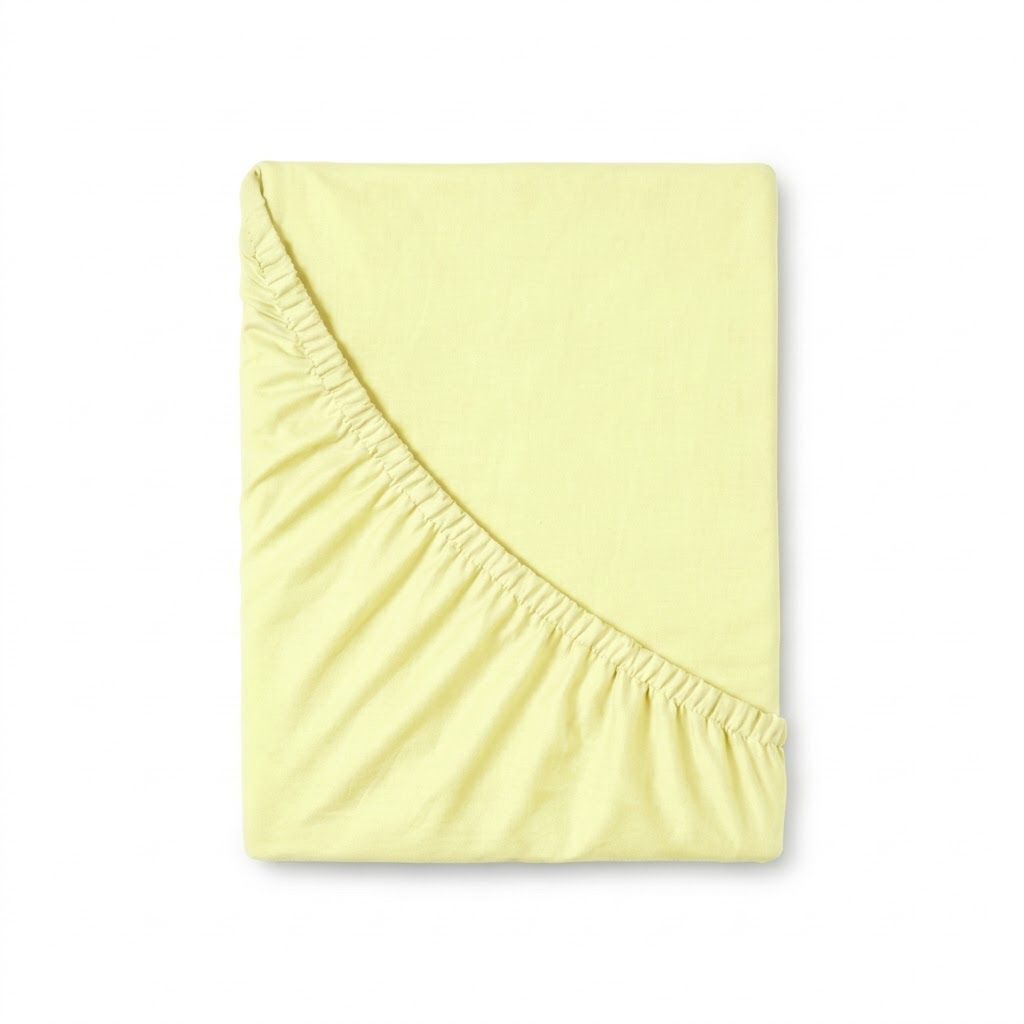 Kvalitex Jersey prostěradlo s lycrou 220 × 200 cm, světle žluté