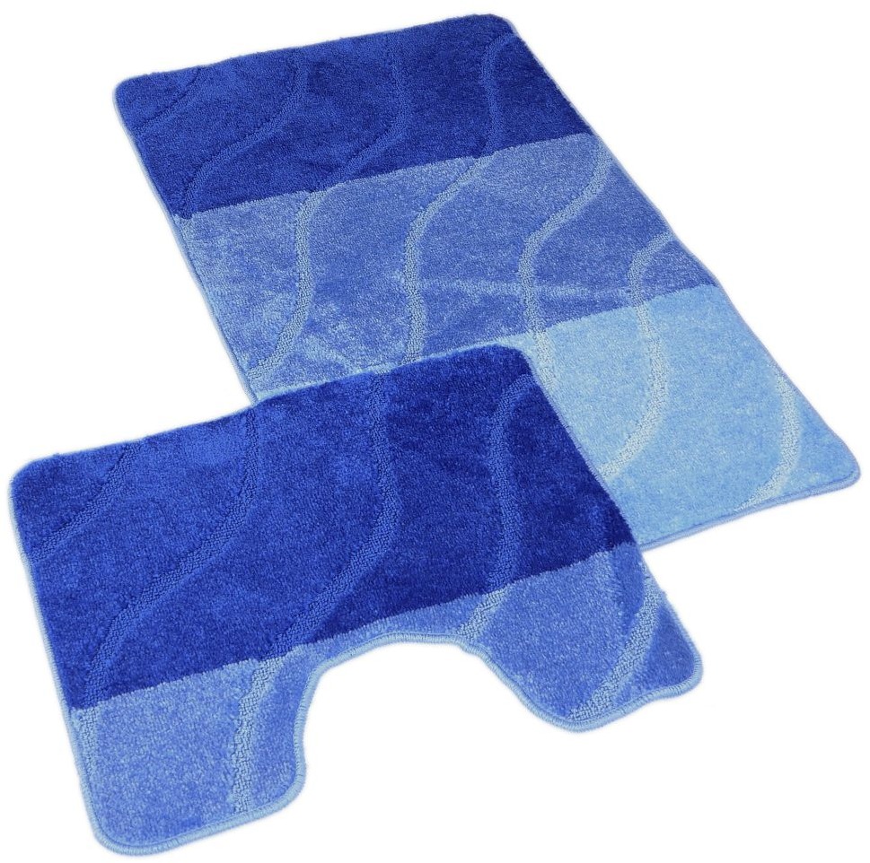 Kvalitex Kúpeľňová a WC predložka 60 × 100, 50 × 60 cm vlny modrá