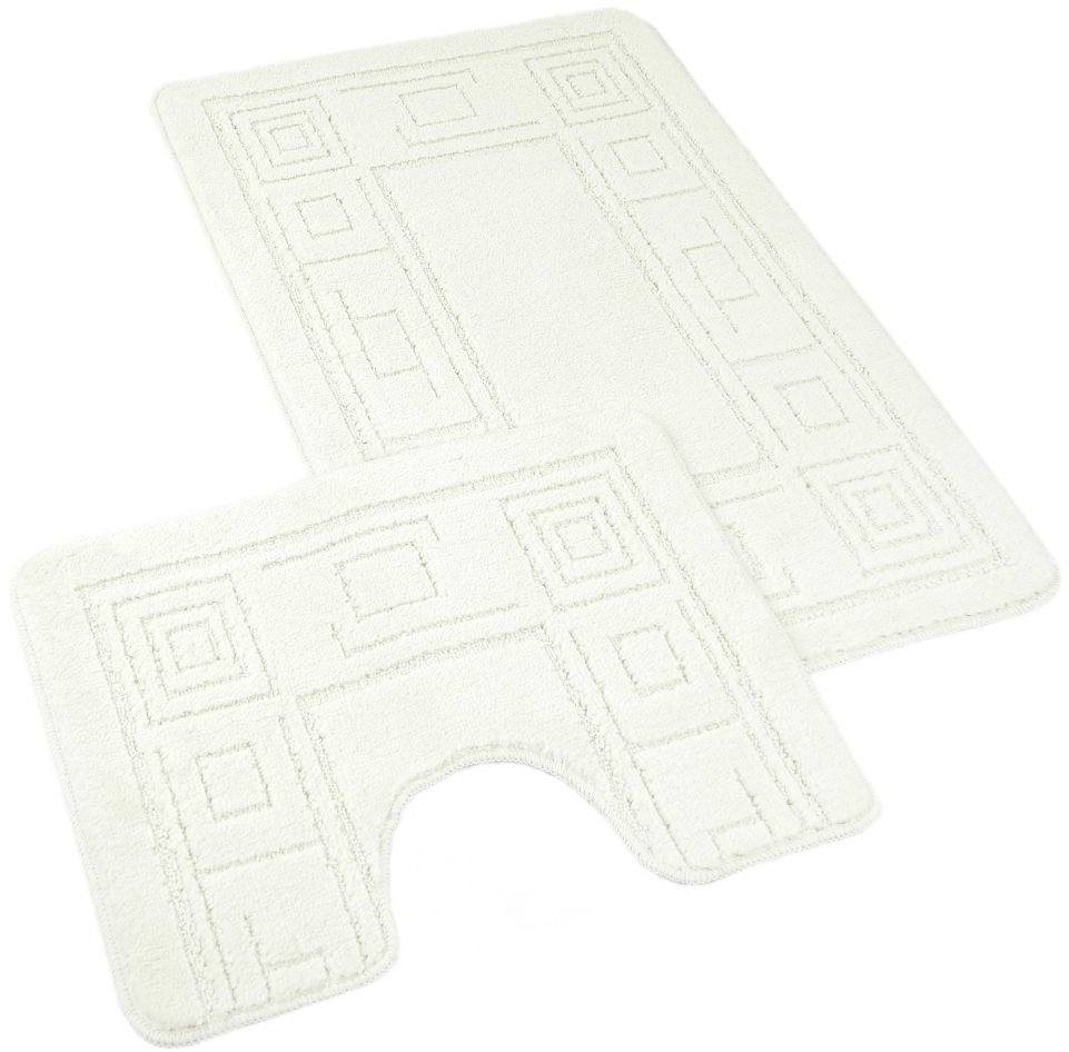 Kvalitex Kúpeľňová a WC predložka 60 × 100, 50 × 60 cm ornament smotanová