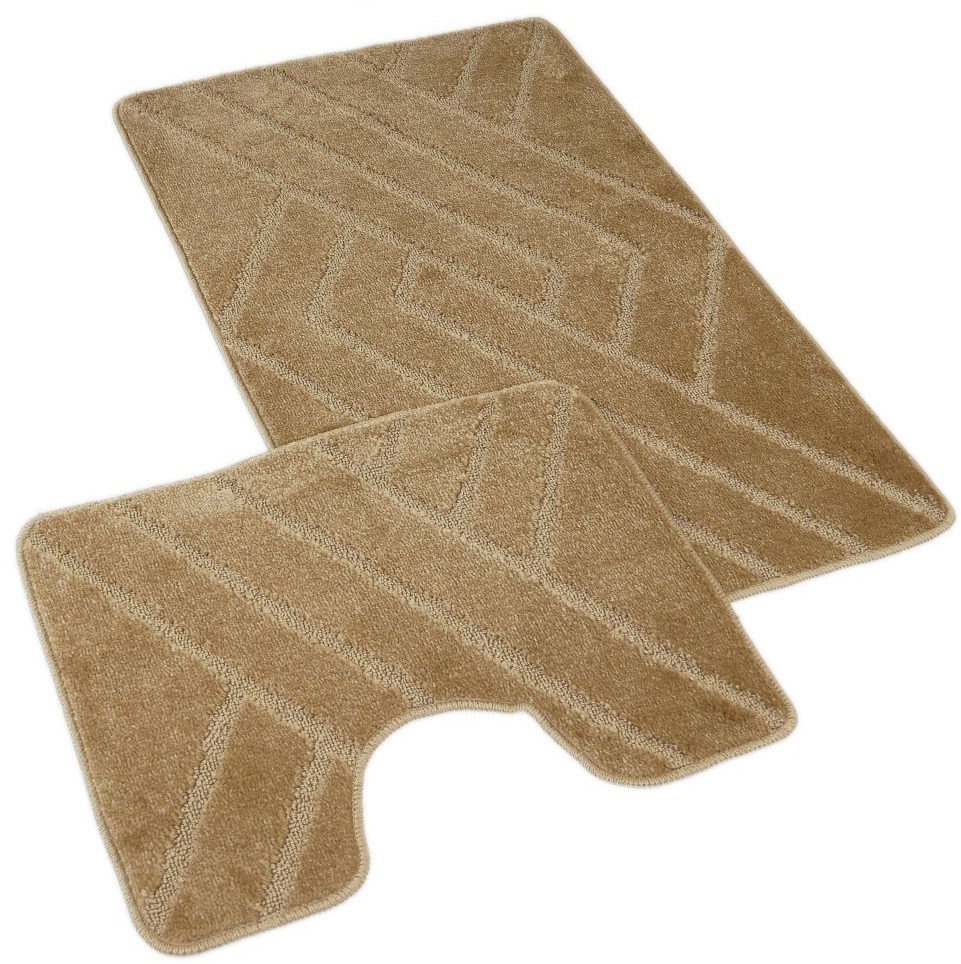 Kvalitex Kúpeľňová a WC predložka 60 × 100, 50 × 60 cm parkety béžová
