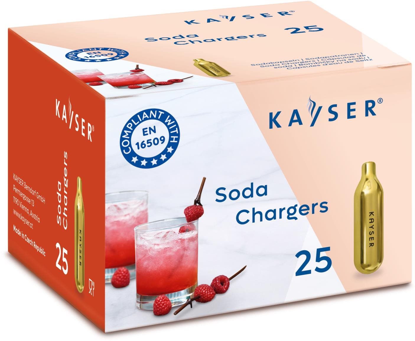 KAYSER – Sifónové bombičky jednorazové 7,5 g, 25 ks