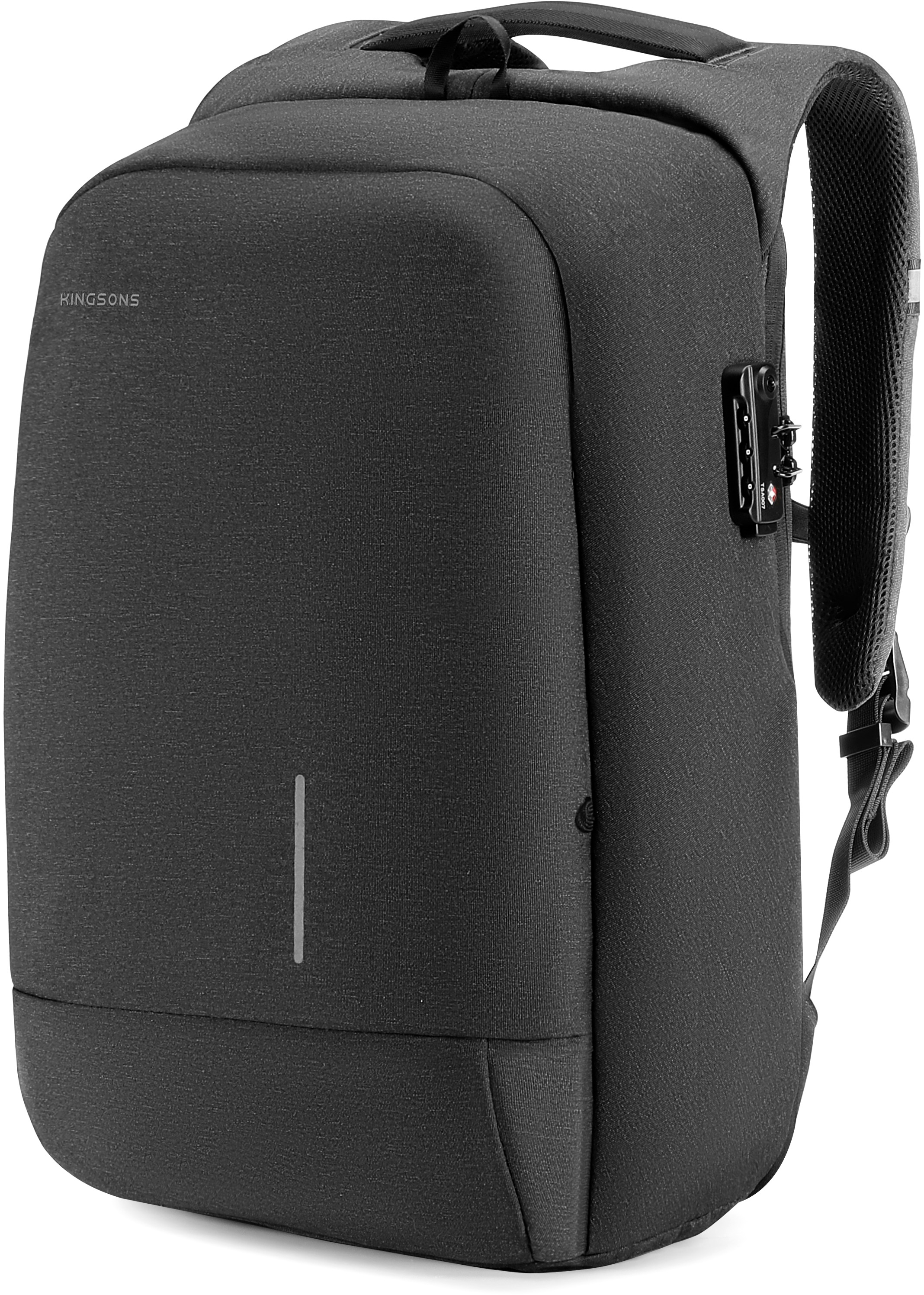 Kingsons Anti-theft Backpack Black 15,6"