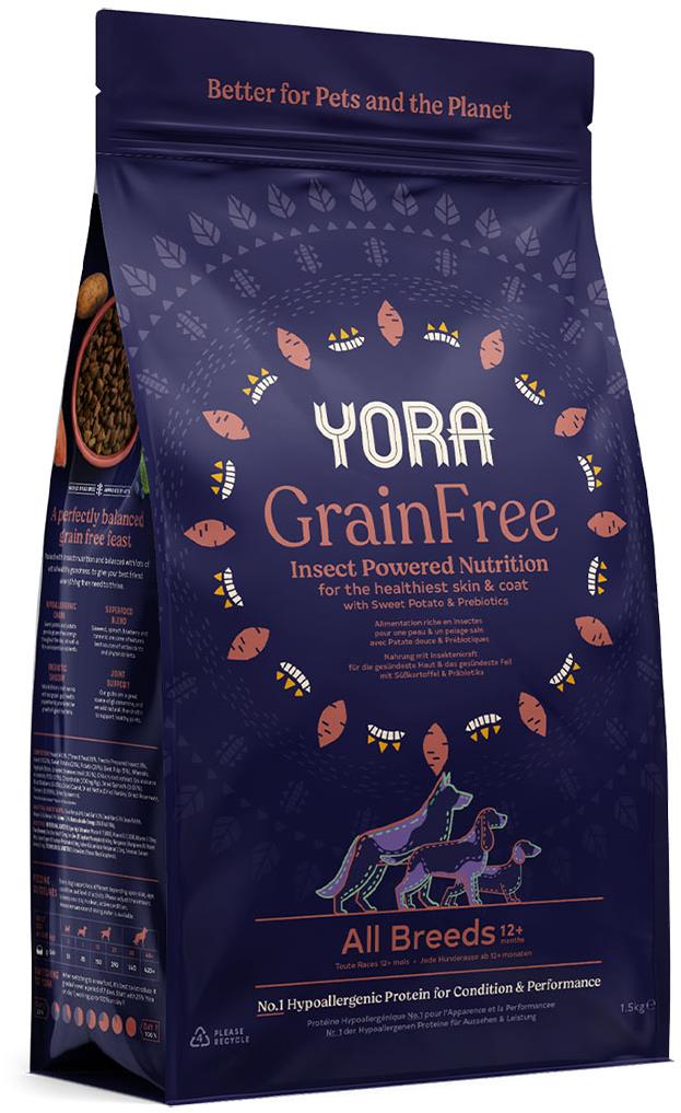 YORA granuly z hmyzu GrainFree Adult All Breeds 1,5 kg