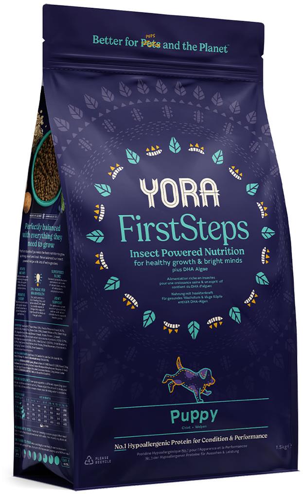 YORA granuly z hmyzu FirstSteps Puppy All Breeds 1,5 kg