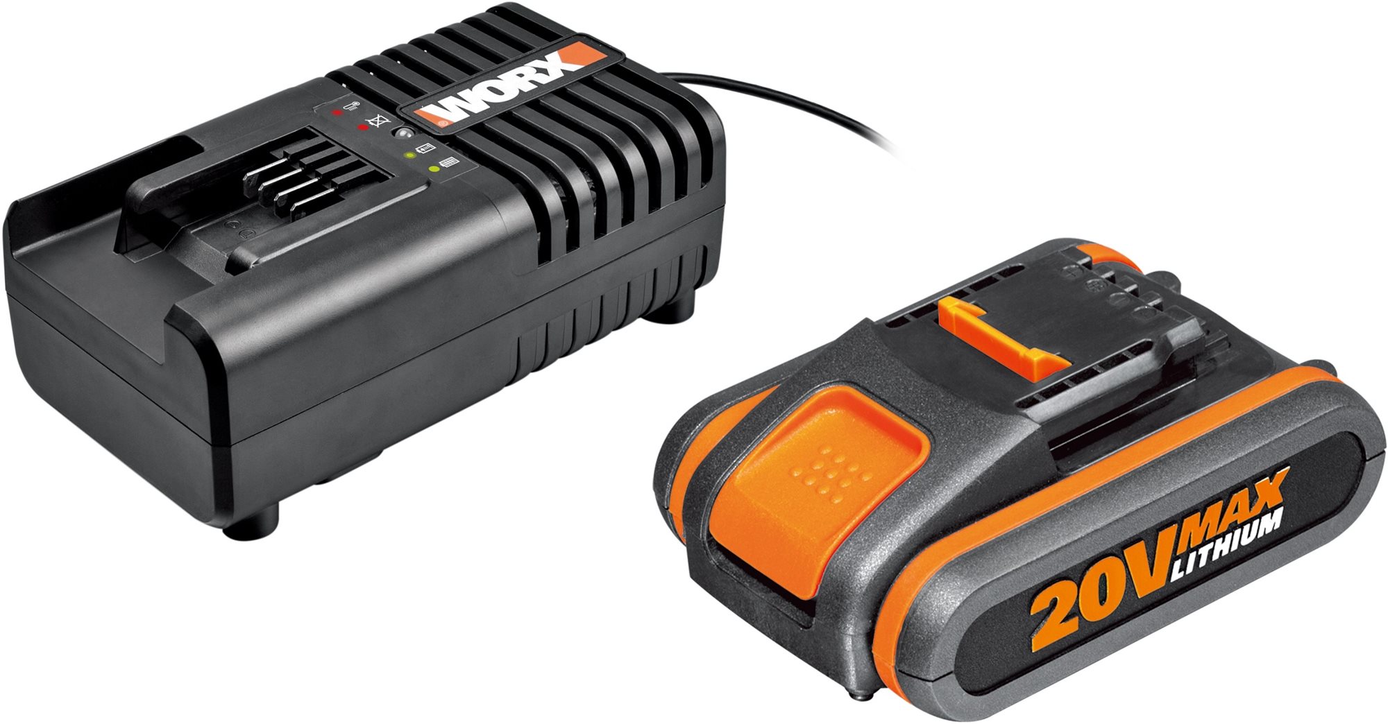 Worx 20 V/2,0 Ah akumulátor WA3551 + 2,0 A nabíjačka WA3880