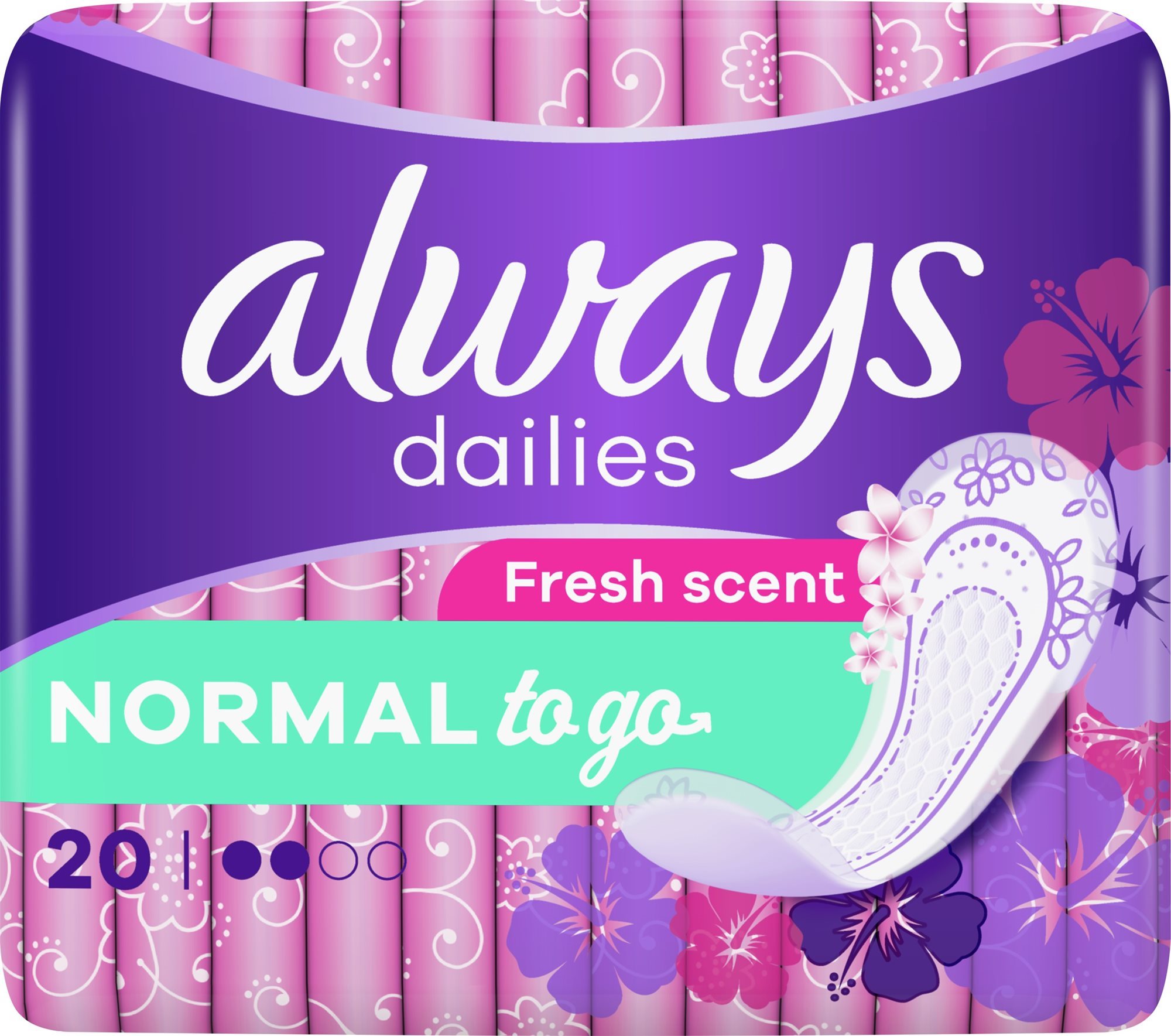 ALWAYS Dailies Normal To Go Fresh Intímky 20 ks