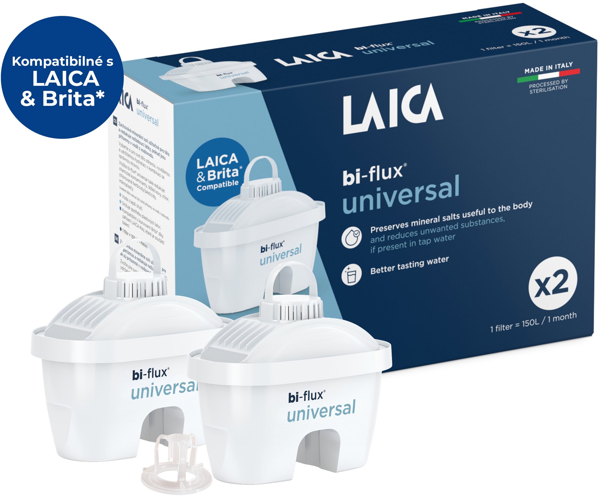 Laica Bi-Flux Universal Slim F2L, 2 ks