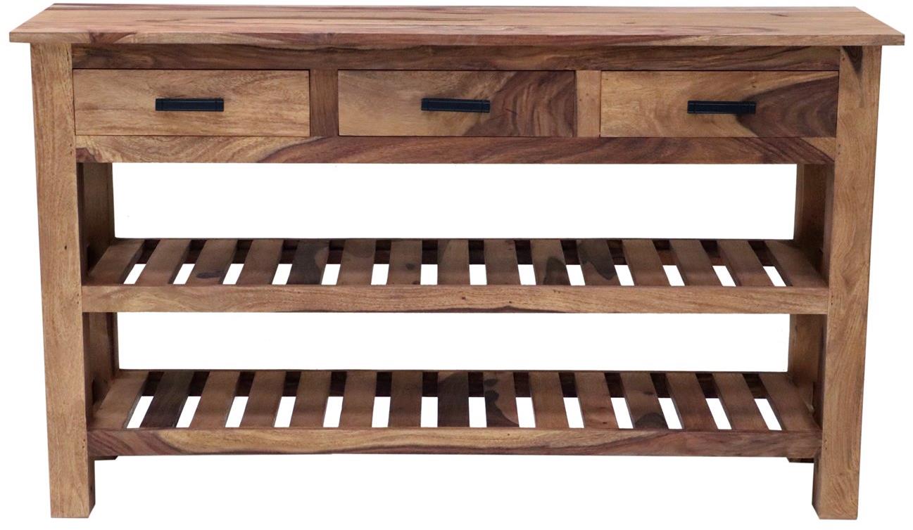 LAKŠMI Konzolový stôl Rami 130 × 76 × 35 z indického masívu palisander – only stain