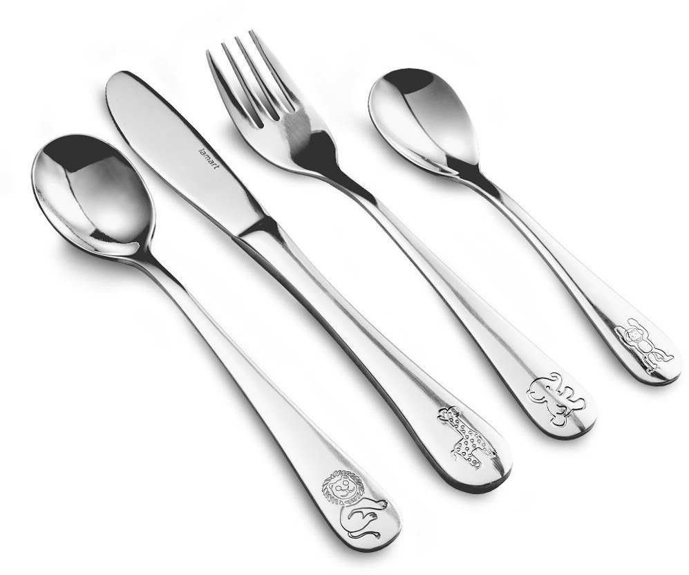 Lamart Detský set príborov 4 ks ZOO LT5005