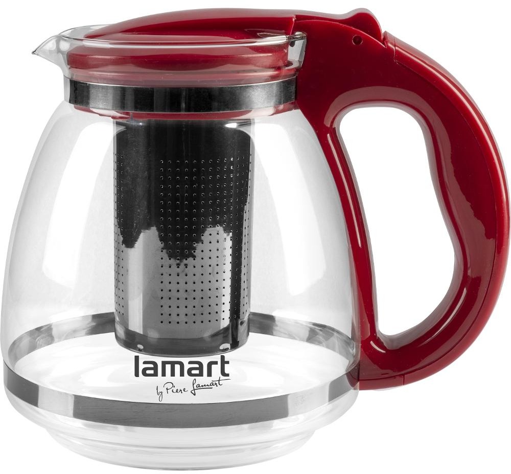 LAMART Kanvica LT7074 1,5L červená VERRE