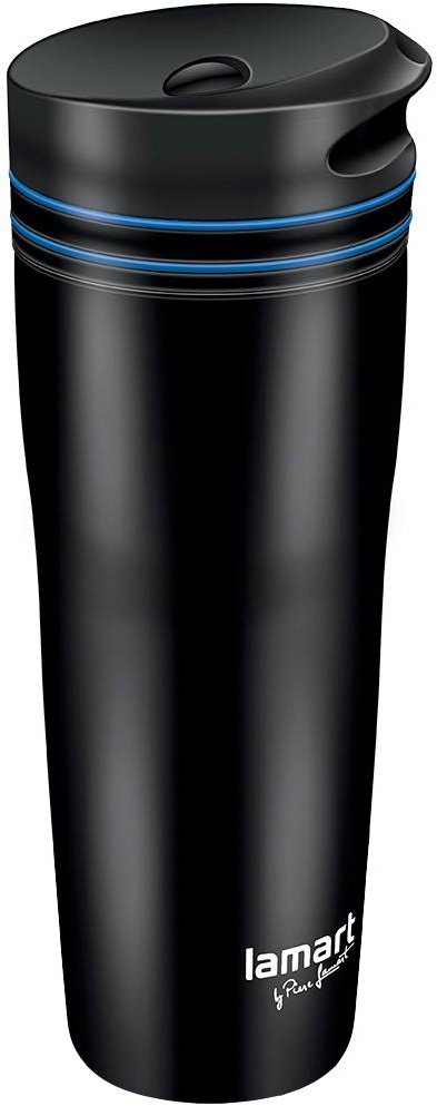 Lamart termohrnček 360 ml čierno/modrý MANQ LT4050
