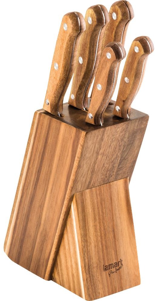 LAMART LT2080 SÚPRAVA 5 NOŽOV V BLOKU WOOD