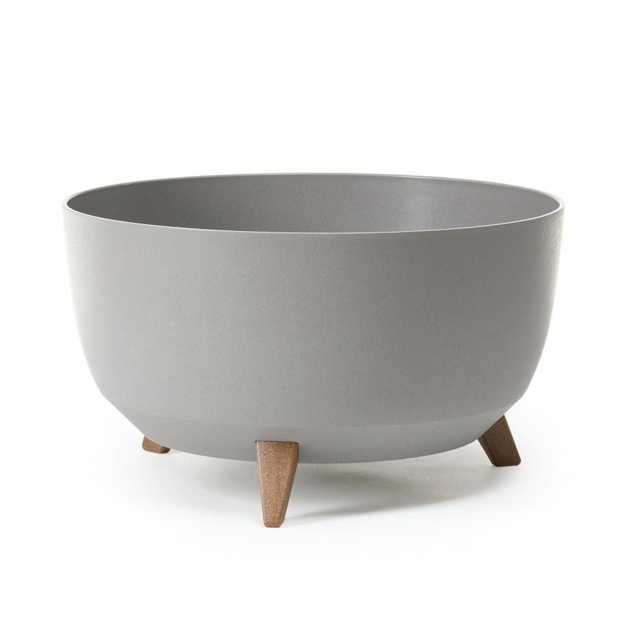 LAMELA ROMA ECO WOOD O 47 cm, sivá, misa na nožičkách
