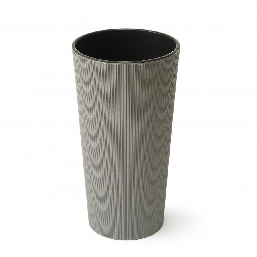 LAMELA, kvetináč LILIA ECO JUMPER – prúžok O 19 cm, výška 36,4 cm, sivý