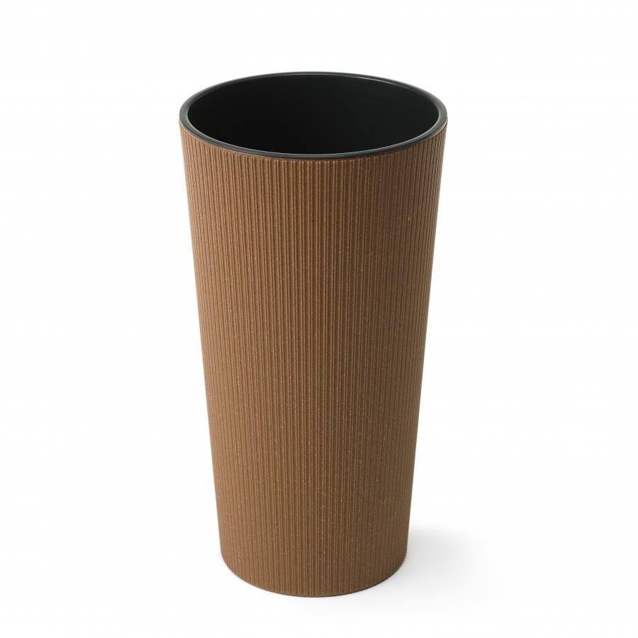 LAMELA, kvetináč LILIA ECO JUMPER – prúžok O 19 cm, výška 36,4 cm, natur