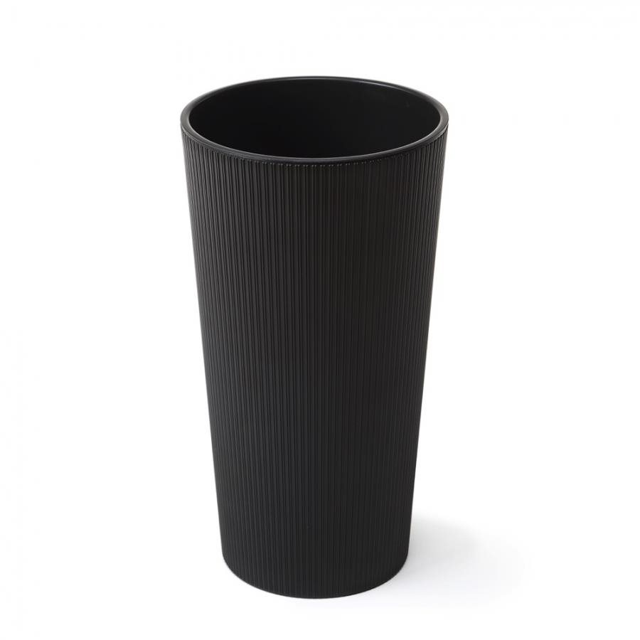 LAMELA, kvetináč LILIA JUMPER – prúžok O 25 cm, výška 46,5 cm, čierny