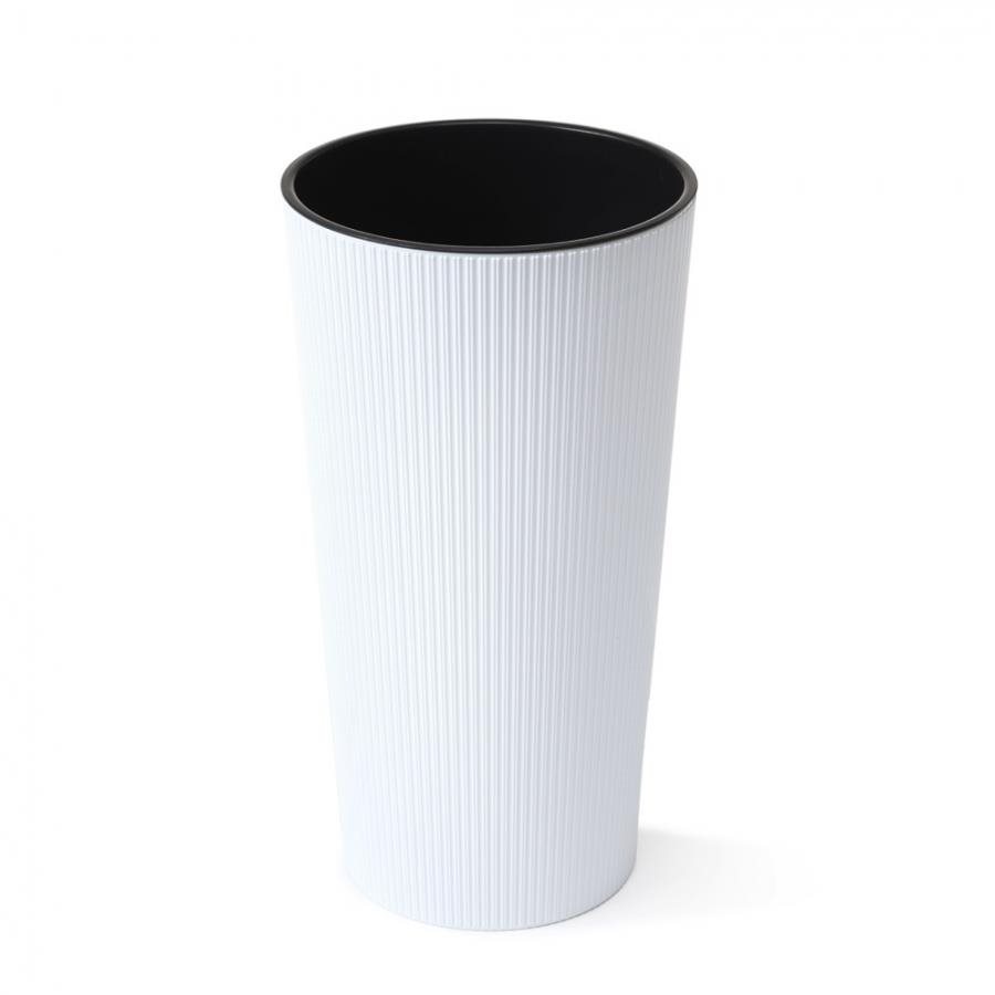 LAMELA, kvetináč LILIA JUMPER – prúžok O 25 cm, výška 46,5 cm, biely