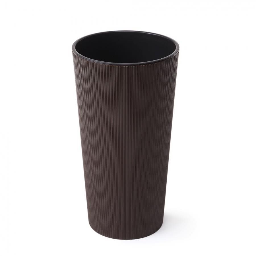 LAMELA, kvetináč LILIA JUMPER – prúžok O 25 cm, výška 46,5 cm, hnedý