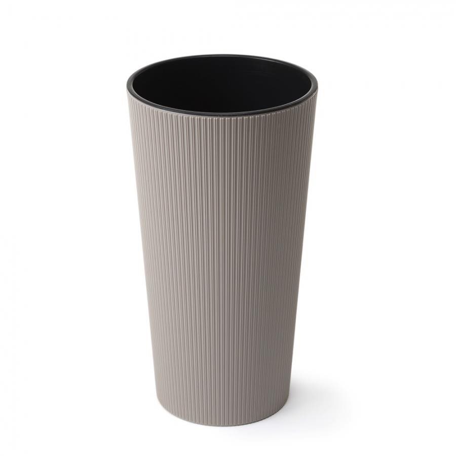LAMELA, kvetináč LILIA JUMPER – prúžok O 30 cm, výška 57 cm, taupe
