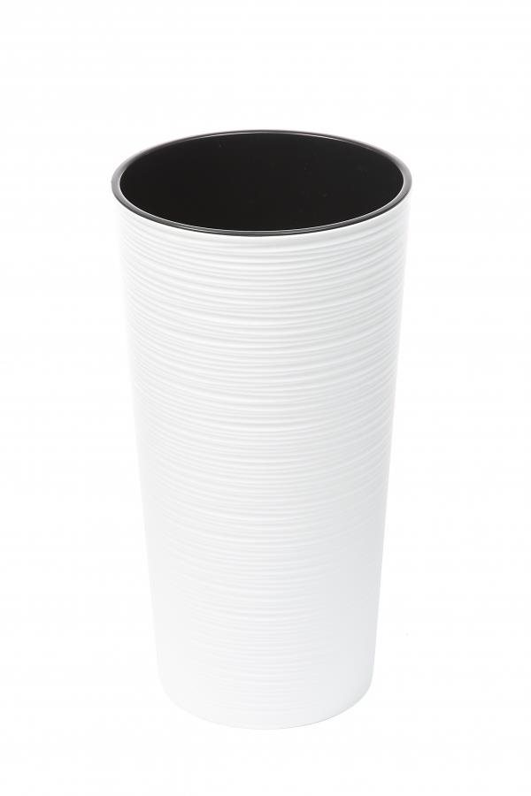 LAMELA, kvetináč LILIA DLUTO – vrúbok O 25 cm, výška 46,5 cm, biely