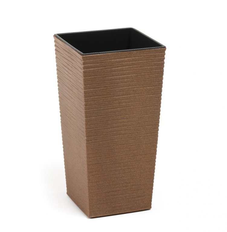 LAMELA Kvetináč FINEZIA ECO WOOD DLUTO, 30 × 30 × 57 cm, natur