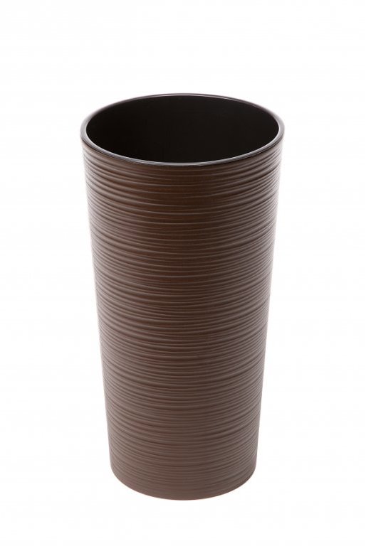 LAMELA Kvetináč LILIA DLUTO – vrúbok, 250 mm, moka
