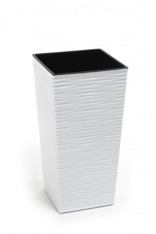 Lamela Kvetináč Finezia Dluto-vrúbky 350 × 350 mm biely
