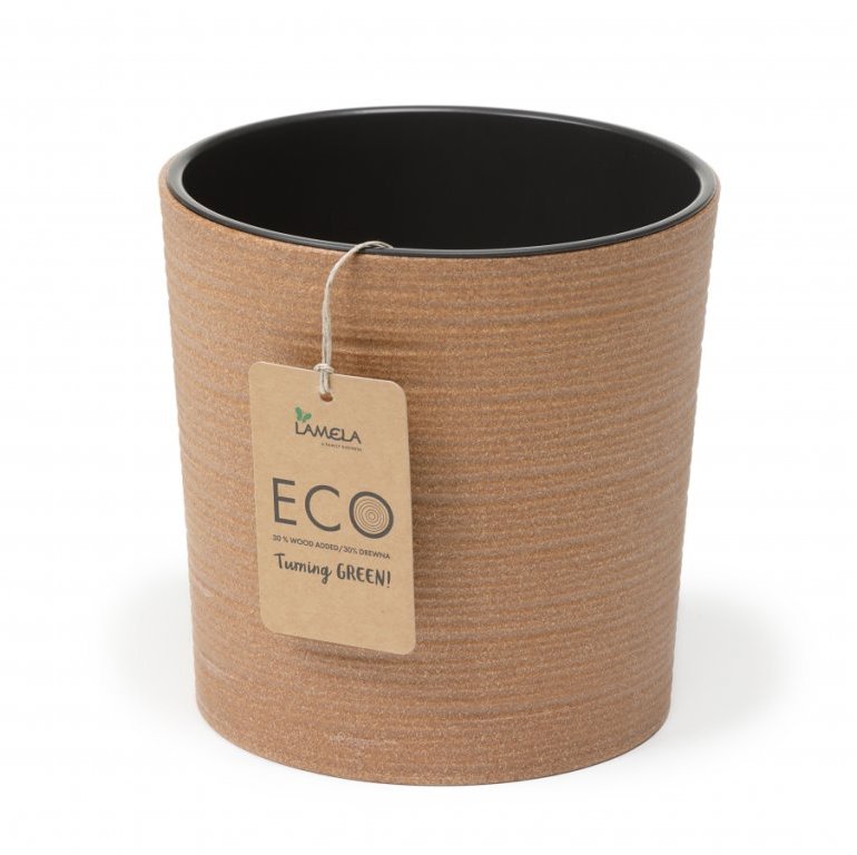 LAMELA Kvetináč MALWA ECO DLUTO – vrúbky, 300 mm, natur