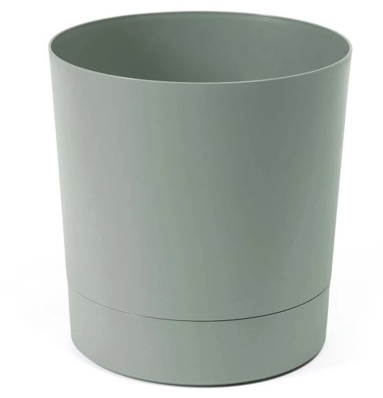 Lamela Kvetináč AURA + miska 38 cm, sivo-zelený
