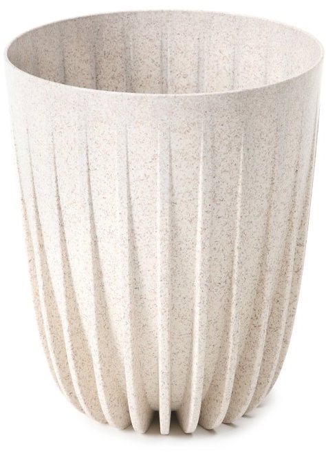 Lamela Kvetináč MIRA priemer 30 cm, wood biely