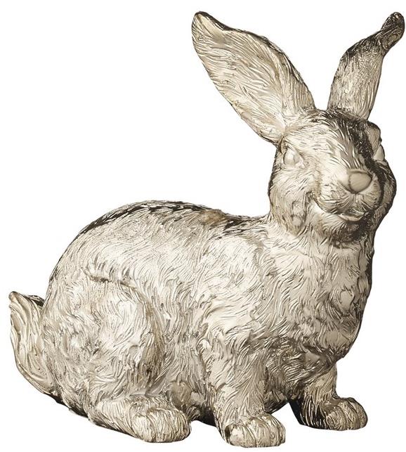 LENE BJERRE Veľkonočná dekorácia – Zlatý zajačik, 8 × 8 cm