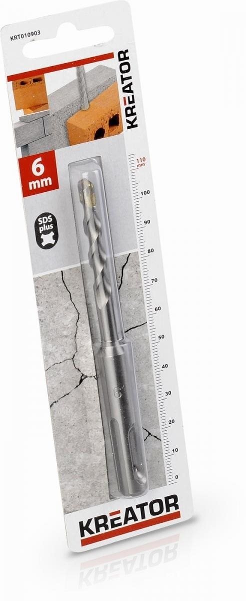 KREATOR Vrták SDS PLUS do betónu 6 × 110 mm KRT010903