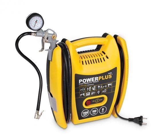 POWX1705 – Kompresor 1100 W plus 5 ks prísl. bezolejový