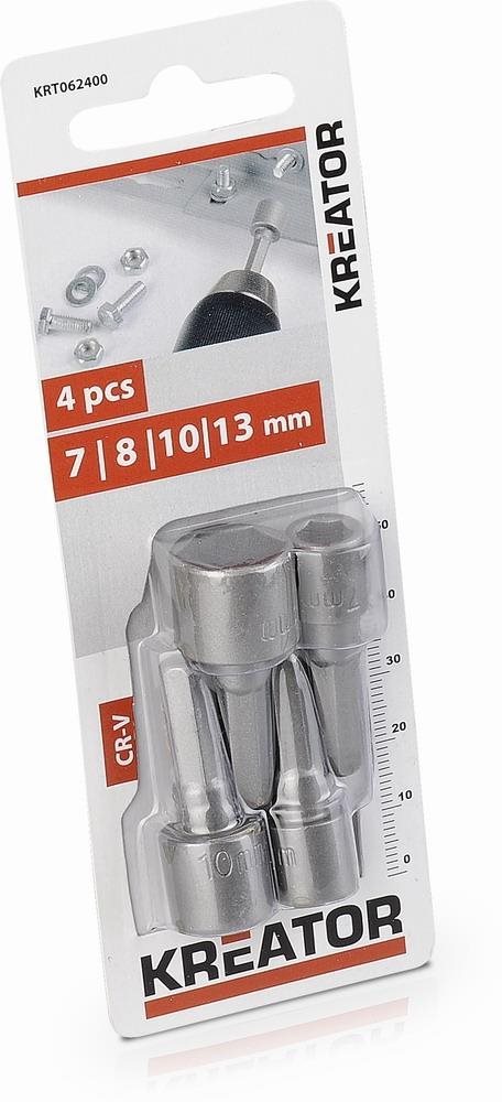 KRT062400 – 4 ks Nástrčných kľúčov 7, 8, 10, 13 mm