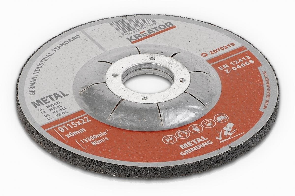 KRT070310 – Brúsny kotúč Oceľ 115 × 6,0 mm 2 plus 1 (3 ks)