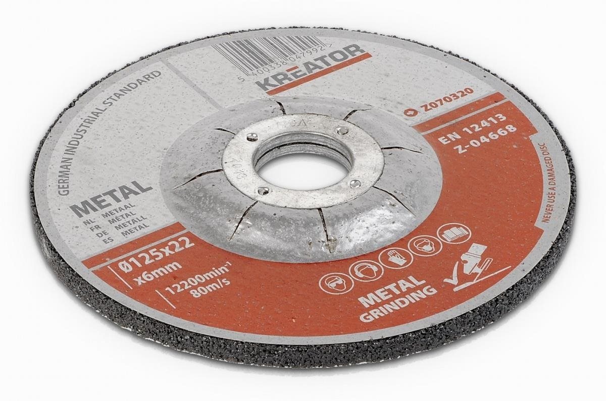 KRT070320 – Brúsny kotúč Oceľ 125 × 6,0 mm 2 plus 1 (3 ks)
