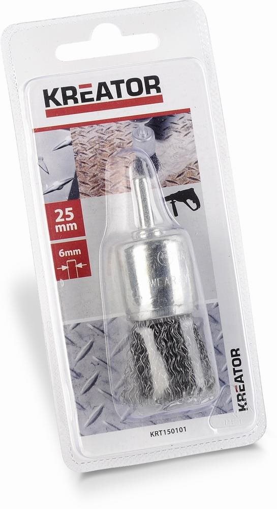 KREATOR Oceľová kefa na vŕtačky 25 mm KRT150101