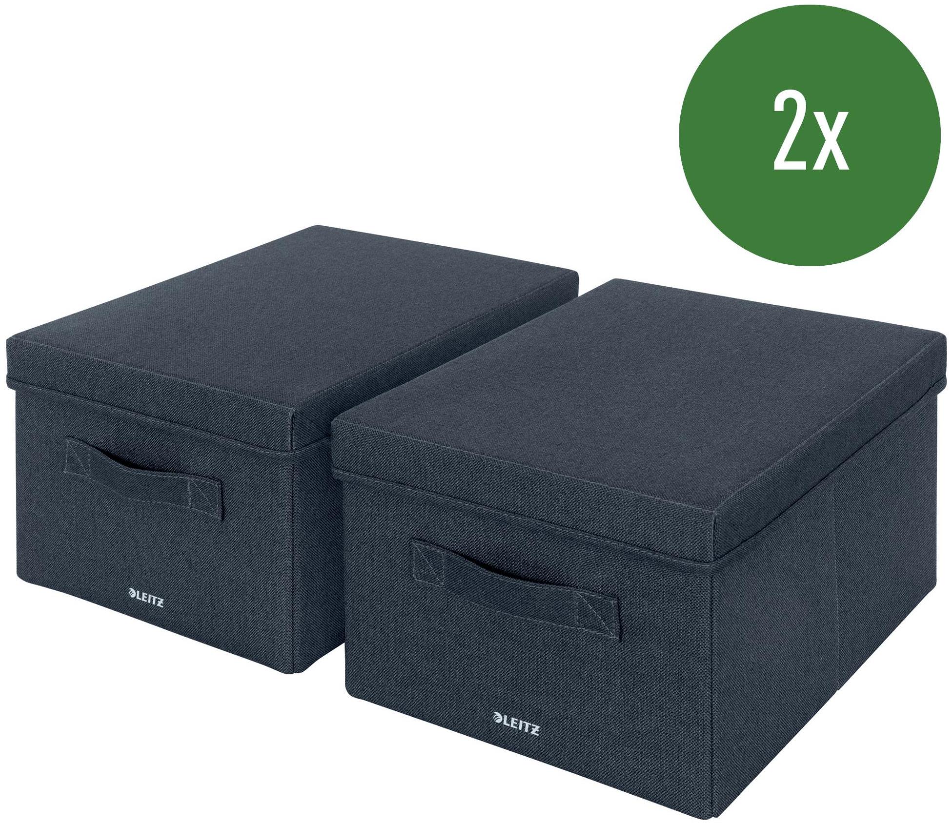Leitz Fabric Textilný úložný box s vekom M 2 ks 20,3 × 28,5 × 38 cm