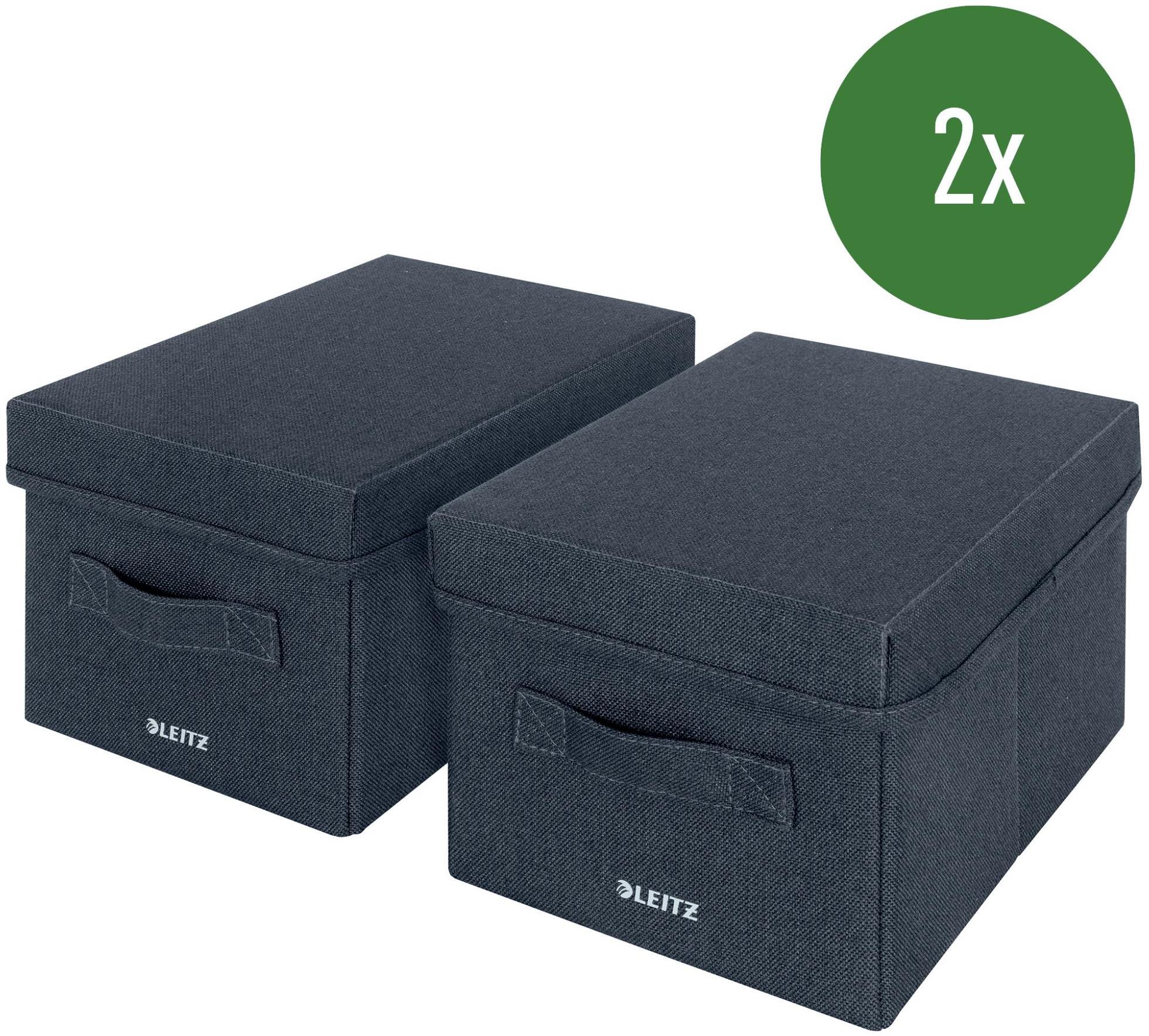 Leitz Fabric Textilný úložný box s vekom S 2 ks 16 × 19 × 28,5 cm