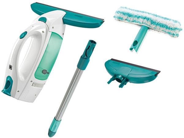 LEIFHEIT Window Cleaner s mopom a 43 cm tyčou + Sacia hubica 17 cm čierna