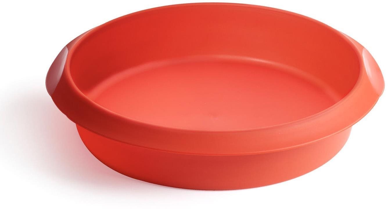 LEKUE Klasická forma na tortu Lékué Round Cake 26 cm – červená