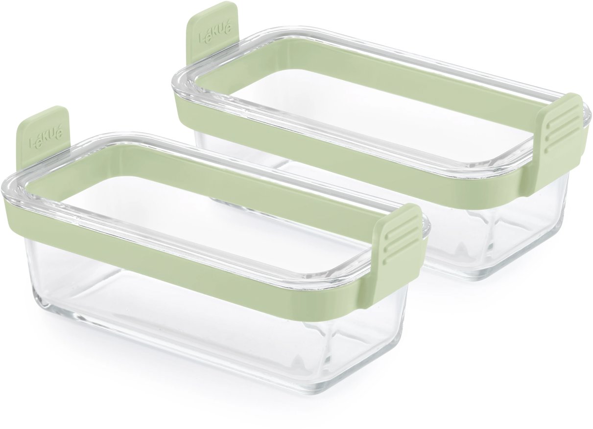 Lékué Sklenené nádoby do teplovzdušnej fritézy, 2 ks – Transparent
