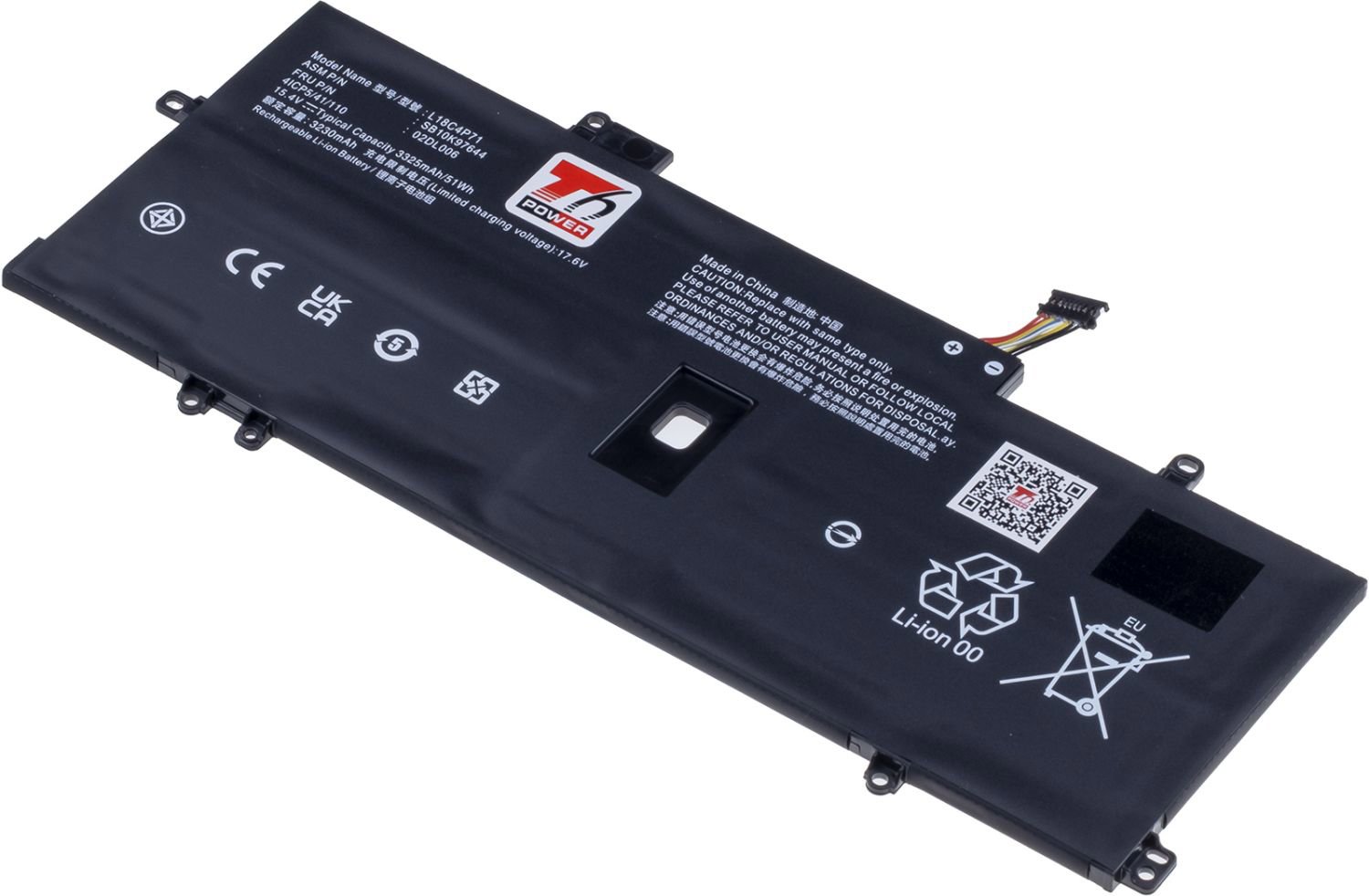 T6 Power pre Lenovo ThinkPad X1 Carbon 7th, 8th Gen, X1Yoga 4th, 5th Gen, 3325mAh, 51Wh,4cell, Li-Po