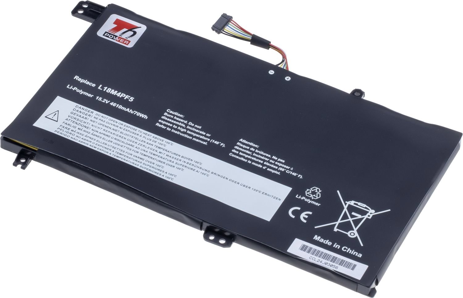 T6 Power pre Lenovo IdeaPad S540-15IML, S540-15IWL GTX 81SW, 4610 mAh, 70 Wh, 4-článková, Li-Pol