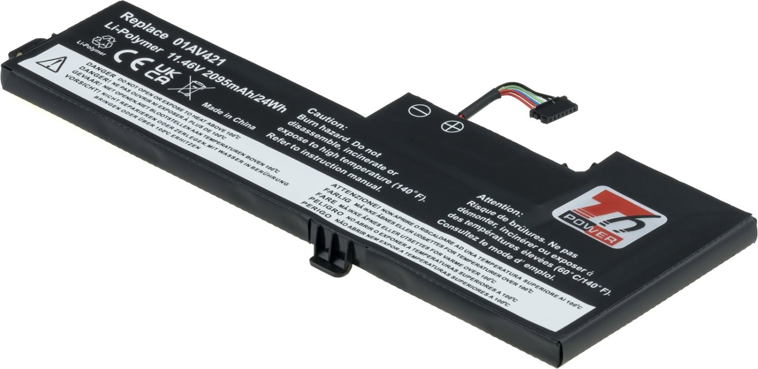 T6 Power pre Lenovo ThinkPad T470, T480, internal, 2095 mAh, 24 Wh, 3cell, Li-pol