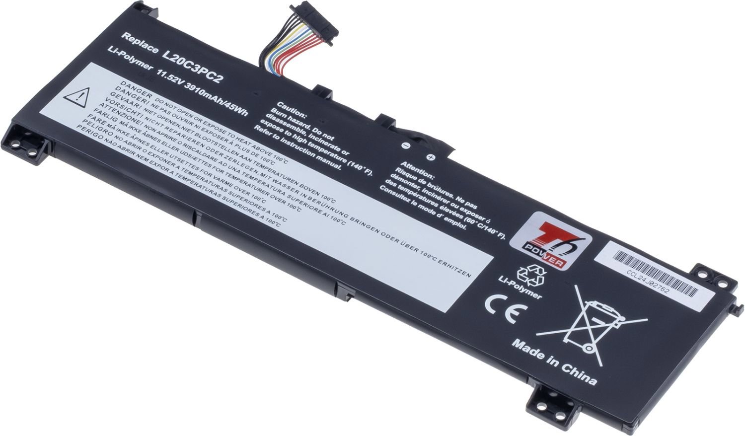 T6 Power pre Lenovo IdeaPad 3-15ACH6, 3-15IHU6, 3 910 mAh, 45 Wh, 3-článková, Li-poly